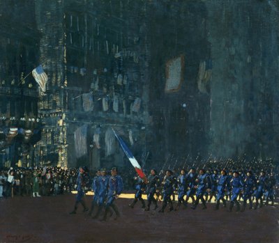 Blue Devils on Fifth Avenue by George Luks